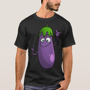 T-shirt Drôle Eggplant Designs Pour Hommes Femmes Fruit Ve