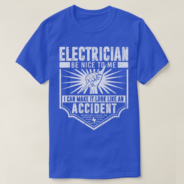 T-shirt Drôle Electricien Art Hommes Femmes Travailler Éle (Design devant)