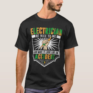 T-shirt Drôle Electricien Art Hommes Femmes Travailler Éle