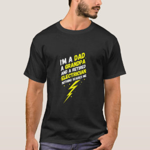 T-shirt Drôle Électricien Retraité Citation Drôle Électric