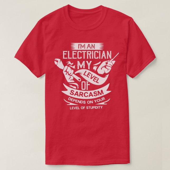 T-shirt Drôle Electricien Wireman Cadeau (Design devant)