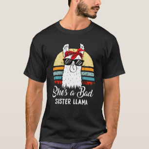 T-shirt Drôle Elle Est Une Mauvaise Soeur Lama T Maman Mam