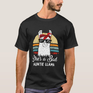 T-shirt Drôle Elle est une mauvaise tante Llama Maman Mama