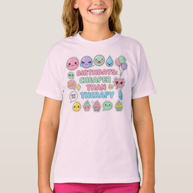 T-shirt Drôle Emoji Citation Anniversaire Graphique (Devant)