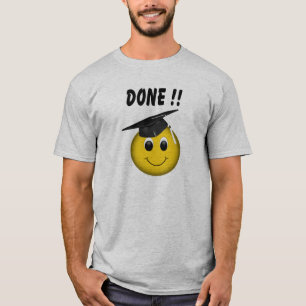 T-shirt Drôle Emoji "Terminé" Graduation