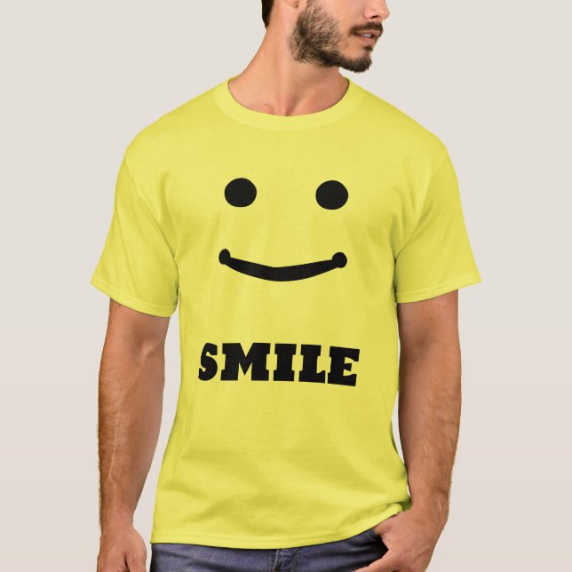 T-shirt Drôle Emoji visage souriant (Devant)