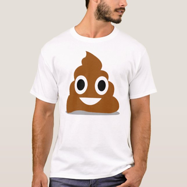 T-shirt drôle Émoticon Émoji Caca (Devant)