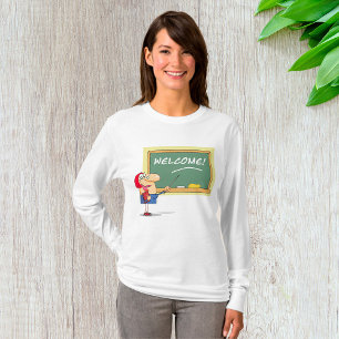 T-shirt Drôle enseignant de dessin animé Bienvenue à l'éco