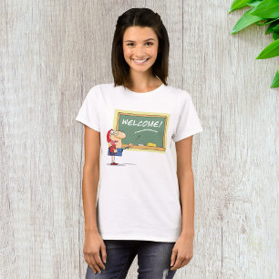 T-shirt Drôle enseignant de dessin animé Bienvenue à l'éco