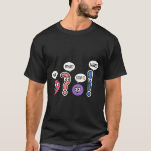 T-shirt Drôle Enseignant Grammaire Attendez Qu'Il S'Arrête
