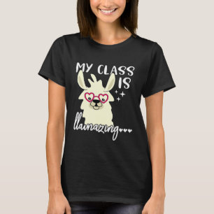 T-shirt Drôle enseignant Llama Drama Ma classe est en lama