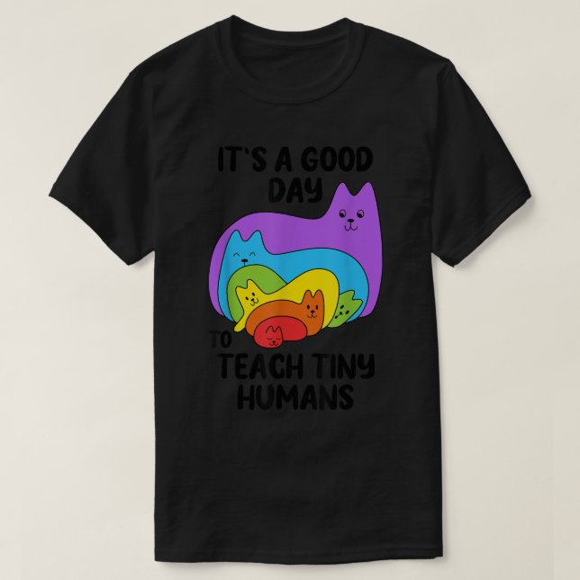T-shirt Drôle Enseignant préscolaire Enseigner minuscules  (Design devant)