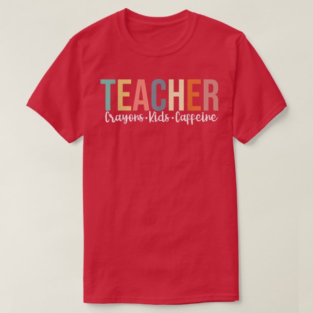T-shirt Drôle Enseignant Retour À L'École, Enseignant Cray (Design devant)
