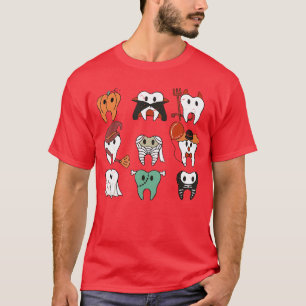 T-shirt Drôle Épouvantail Dentaire Halloween Dentiste Cute