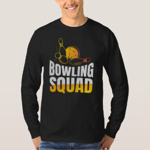 T-shirt Drôle équipe de bowling de rétro à manches longues