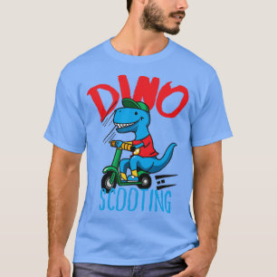 T-shirt Drôle EScooter Dino Driving Scooter 1