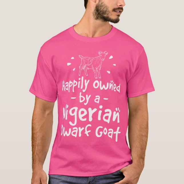 T-shirt Drôle Et Heureux Propriétaire D'Un Nain Nigérian,  (Devant)