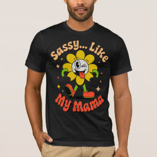 T-shirt Drôle et impertinent comme ma maman rétro dessin a