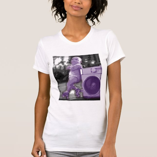 T-shirt drôle et mignon de bébé à roulettes (Devant)