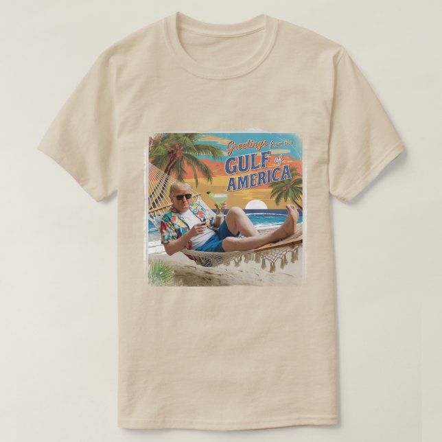 T-shirt drôle et patriotique Trump - Golfe d'Améri (Design devant)