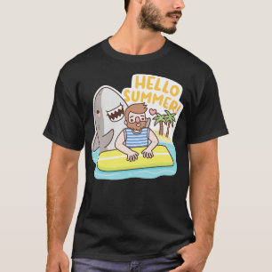 T-shirt Drôle et Surfer Bonjour été