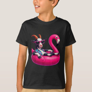 T-shirt Drôle été chèvre rose poule fête Hawaiian été