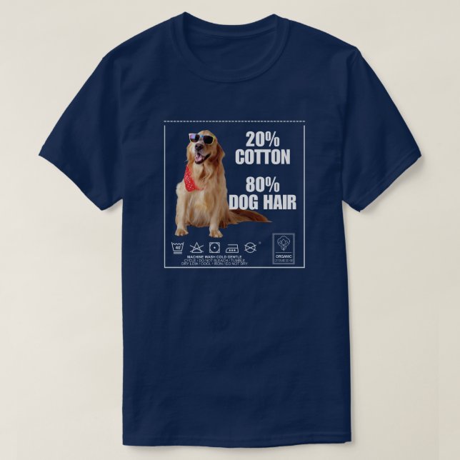 T-shirt Drôle Étiquette Golden Retriever Amoureux des chie (Design devant)