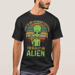 T-shirt Drôle Étrange C'est Mon Humain JE Suis Réellement