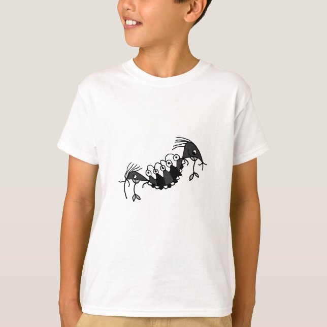 T-shirt Drôle étrange dessin de reptile monstre (Devant)
