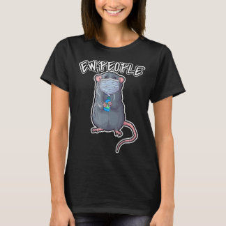 T-shirt Drôle Ew Personnes Dit Animal Rat Portant Le Masqu
