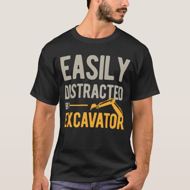 T-shirt Drôle Excavateur (Devant)