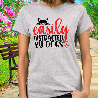 T-shirt Drôle facile distrait par les Bulldogs français