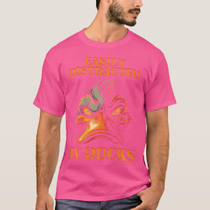 T-shirt Drôle Facilement Distrait Par Les Canards Qui Chas