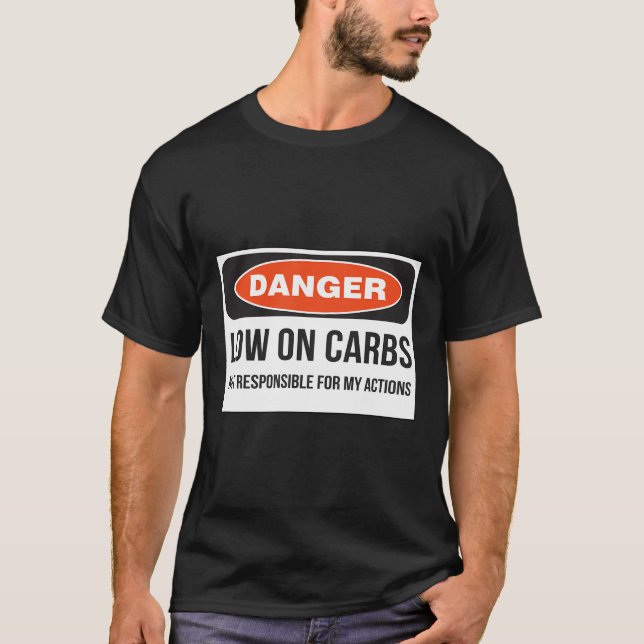 T-shirt Drôle faible Carbe Keto Diet Fitness Danger (Devant)
