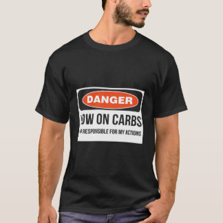 T-shirt Drôle faible Carbe Keto Diet Fitness Danger