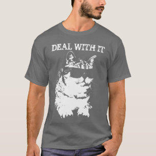 T-shirt Drôle Faire avec elle Chat portant des lunettes de