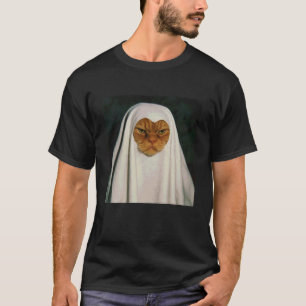 T-shirt Drôle Fantôme de Chat Mécontent Halloween