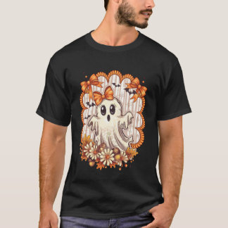 T-shirt Drôle Fantôme Halloween Saison Effrayant Automne F