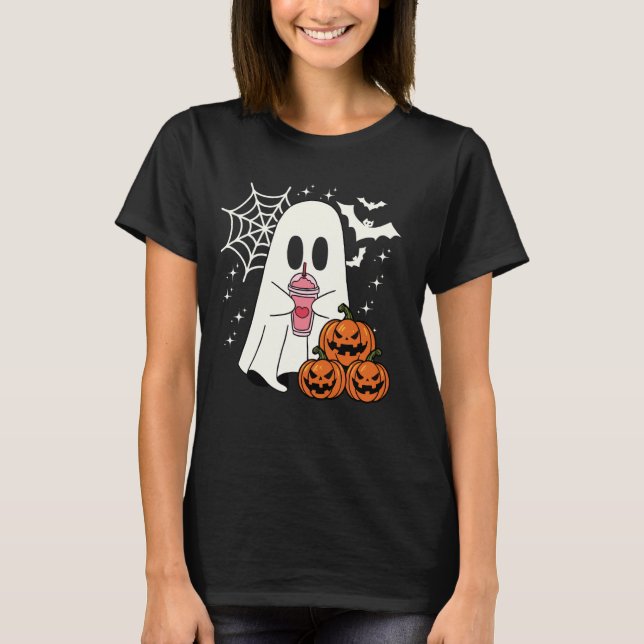 T-shirt Drôle Fantôme Jack-o'-lantern Halloween saison Éff (Devant)