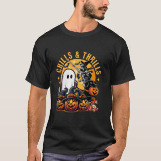T-shirt Drôle Fantôme Marcher Chien a Chills Frissons Aime