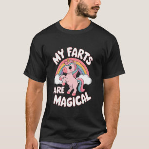 T-shirt Drôle Farny Mes Farts Sont Magique Rose Unicorn Ki