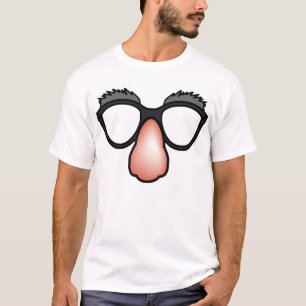 T-Shirt Drôle Faux Nez Et Lunettes