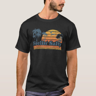 T-shirt Drôle Feelin Salty Beach Vacances d'été Vintage 7