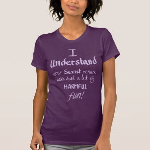 T-shirt Drôle Féministe Slogan Sarcasique Manuscrit Violet