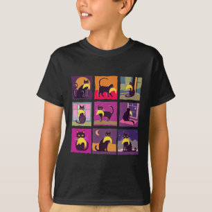 T-shirt Drôle Femme De Chat Sans Enfant Avec Les Cheveux T