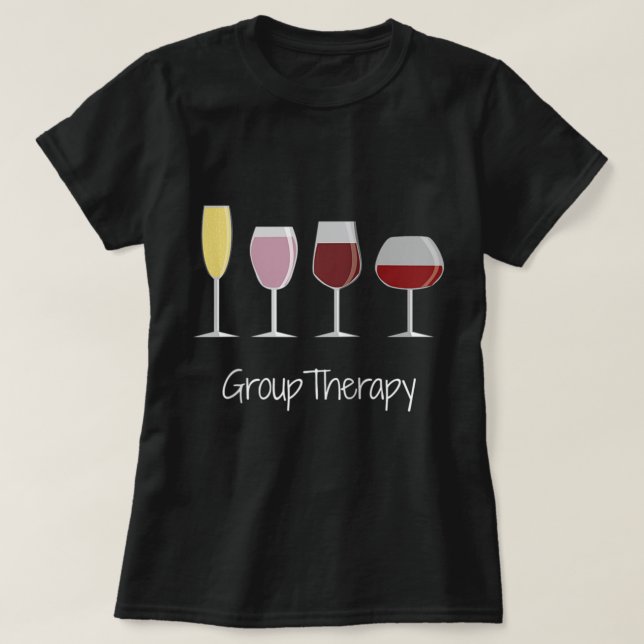 T-shirt Drôle Femmes Vin Idée Cadeau Tee Group Thérapie Ra (Design devant)