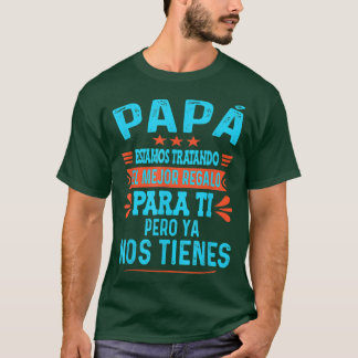T-shirt Drôle Fête des pères Espagnol Papa De Fille Fils A