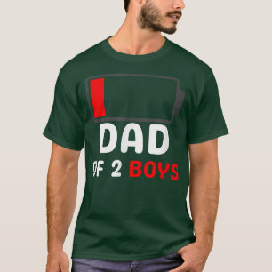 T-shirt Drôle Fête des pères Papa De 2 Garçons 1271