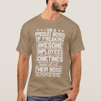 T-shirt Drôle fier patron appréciation employé bureau homm