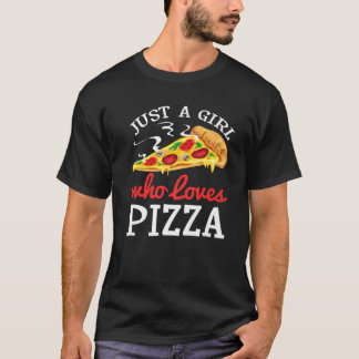 T-shirt Drôle Filles Pizza Cadeau Amoureux Pour Enfants Fe